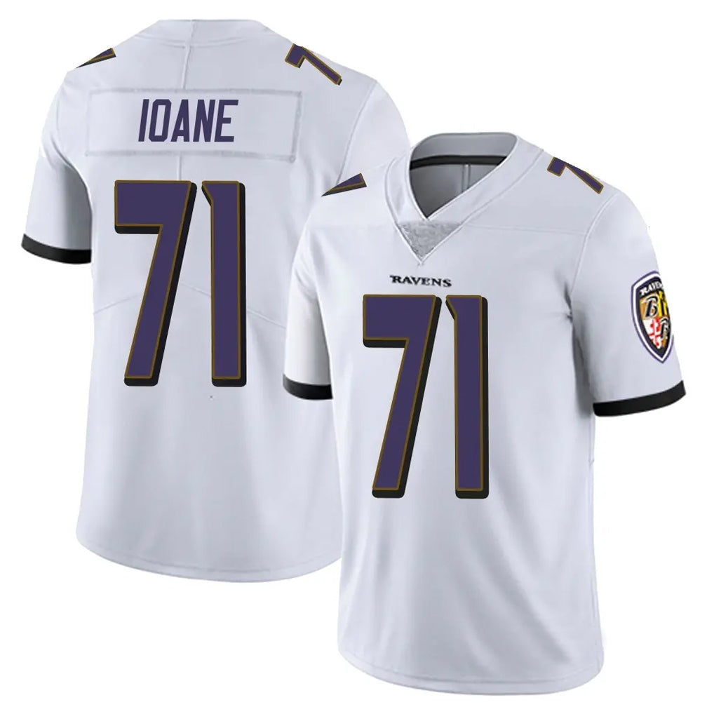 B.Ravens #71 Olaivavega Ioane Player White Vapor Untouchable Limited Game Home BALCE Stitched Jerseys