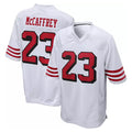 SF.49ers #23 Christian McCaffrey Player White Limited Home Game BALCE Stitched Jerseys