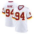 W.Commanders #94 Daron Payne Player White Home Game BALCE Stitched Jerseys