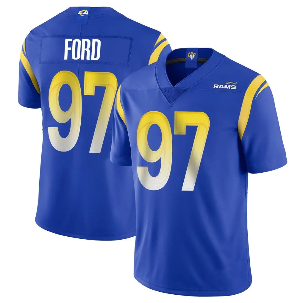 LA.Rams #97 Poona Ford Player Royal Limited Vapor Untouchable Home Game BALCE Stitched Jerseys