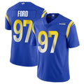 LA.Rams #97 Poona Ford Player Royal Limited Vapor Untouchable Home Game BALCE Stitched Jerseys