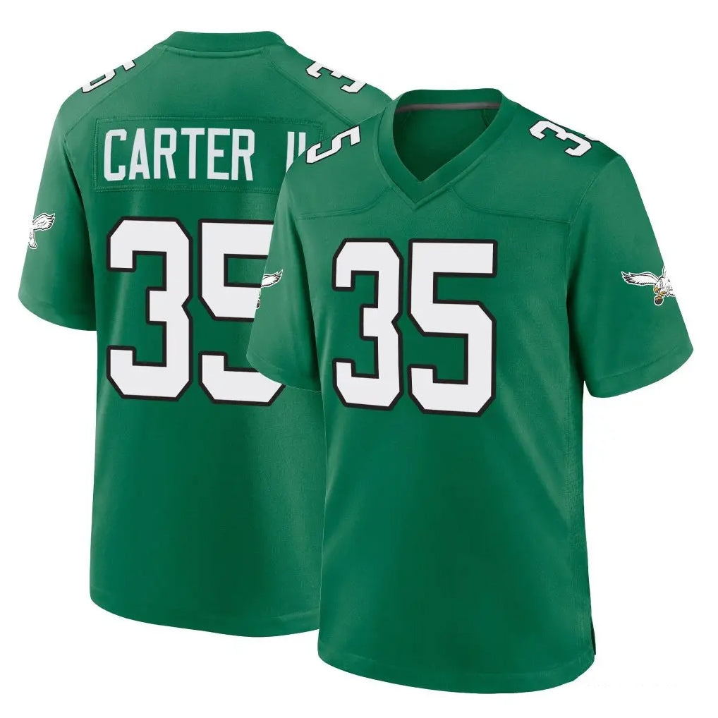 P.Eagles #35 Michael Carter II Player Green Kelly Alternate Home Game BALCE Stitched Jerseys