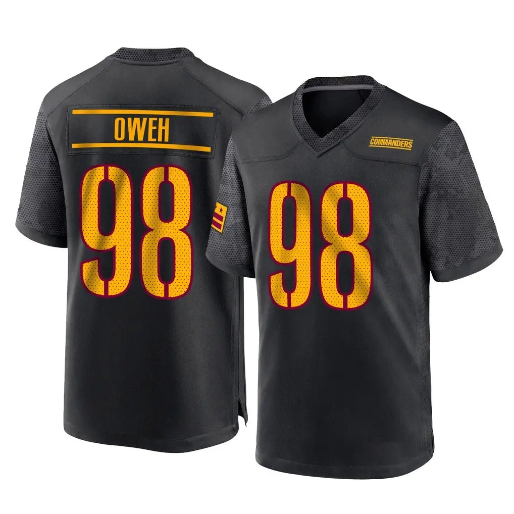 W.Commanders #98 Odafe Oweh Player Black Home Game BALCE Stitched Jerseys
