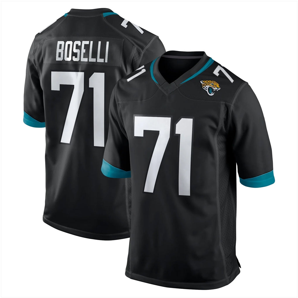 J.Jaguars #71 Tony Boselli Player Black Home Game BALCE Stitched Jerseys
