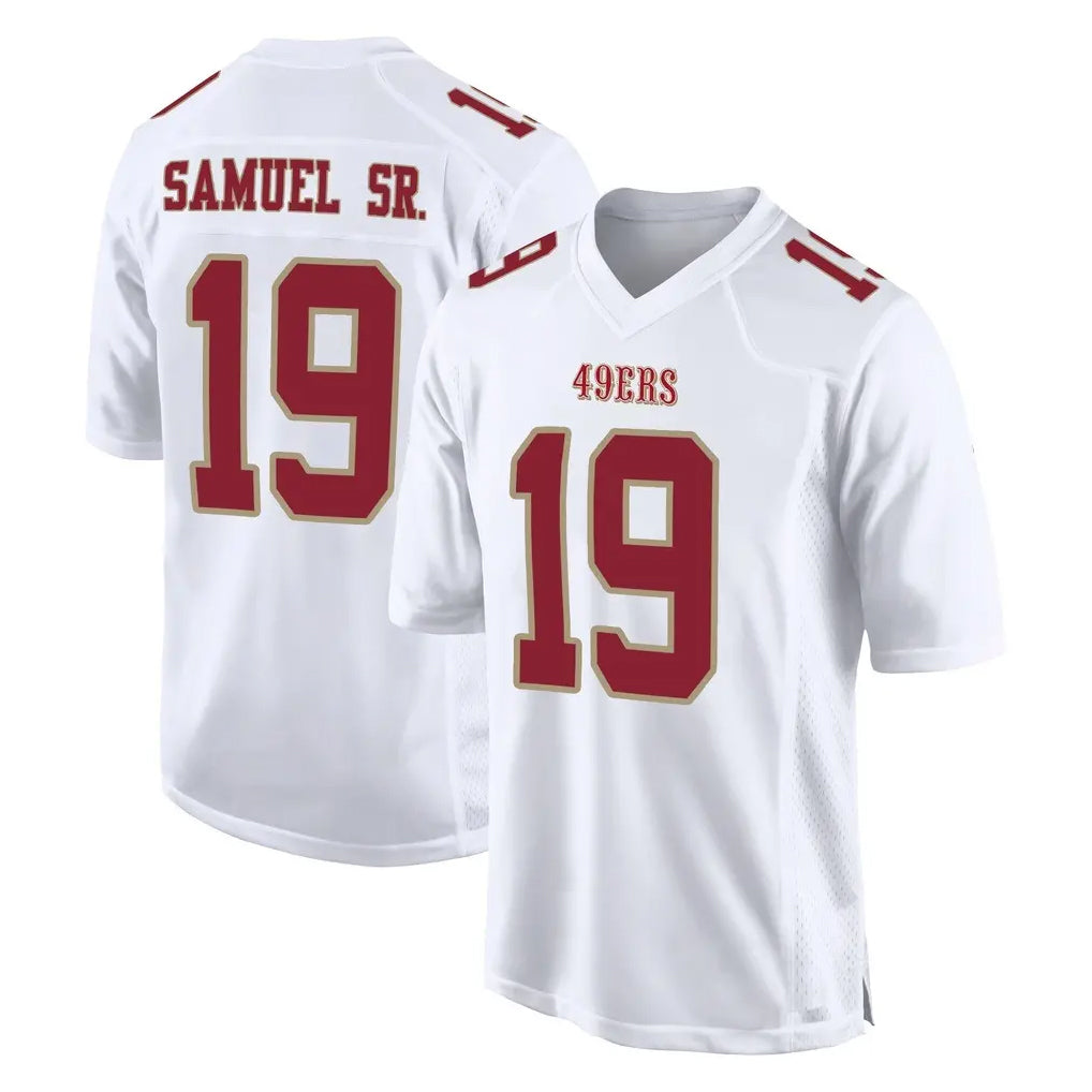 SF.49ers #19 Deebo Samuel Sr. Player White Fashion Home Game BALCE Stitched Jerseys
