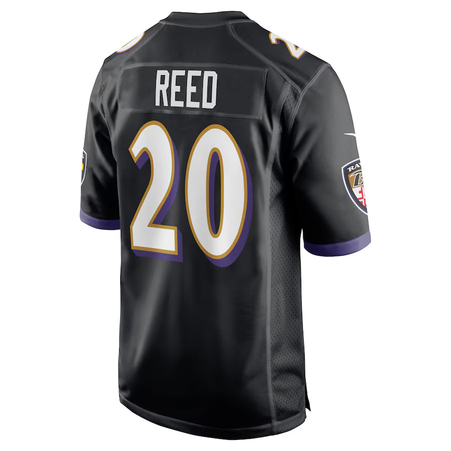 B.Ravens #20 Ed Reed Player Black Alternate Game Home BALCE Stitched Jerseys