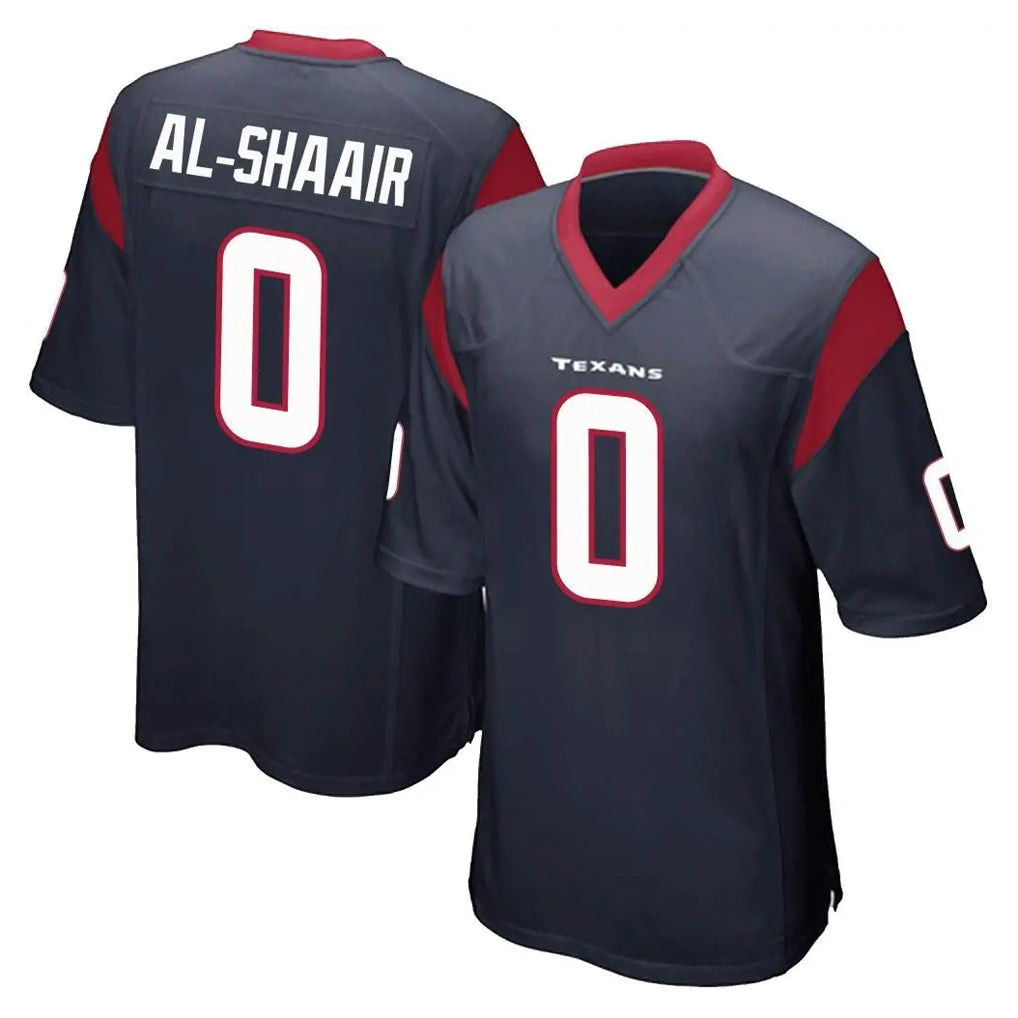 H.Texans #0 Azeez Al-Shaair Player Navy Home Game BALCE Stitched Jerseys