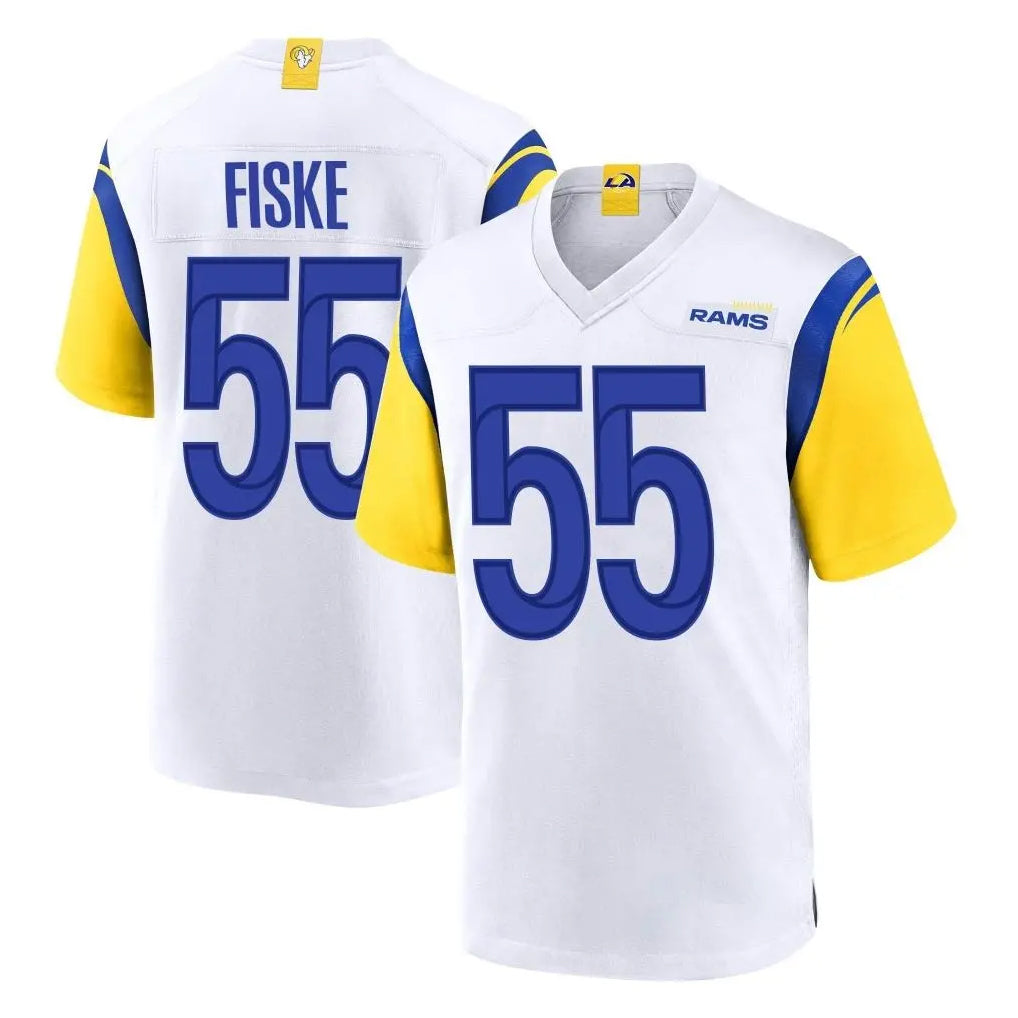 LA.Rams #55 Braden Fiske Player White Home Game BALCE Stitched Jerseys