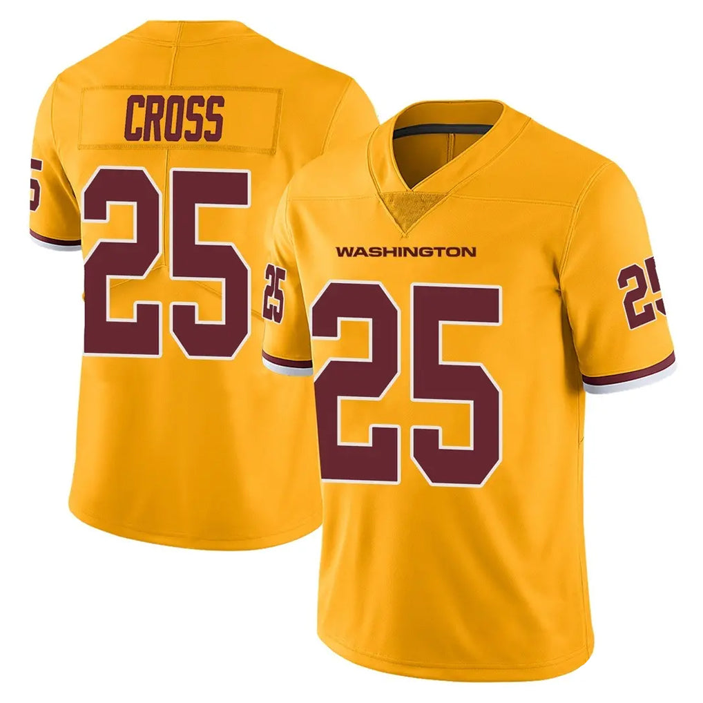 W.Commanders #25 Nick Cross Player Gold Limited Color Rush Home Game BALCE Stitched Jerseys