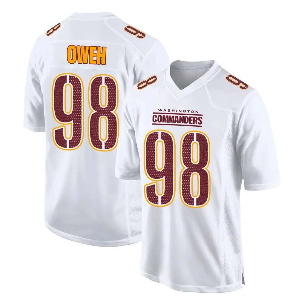 W.Commanders #98 Odafe Oweh Player White Tundra Fashion Home Game BALCE Stitched Jerseys