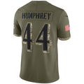 B.Ravens #44 Marlon Humphrey Player Olive Salute To Service Limited BALCE Stitched Jerseys