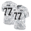 SF.49ers #77 Dominick Puni Player Arctic Camo Limited Salute To Service Home Game BALCE Stitched Jerseys
