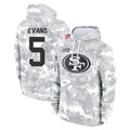 SF.49ers #5 Mike Evans Player Arctic Camo Limited Salute to Service Pullover Hoodies Game BALCE Stitched Jerseys