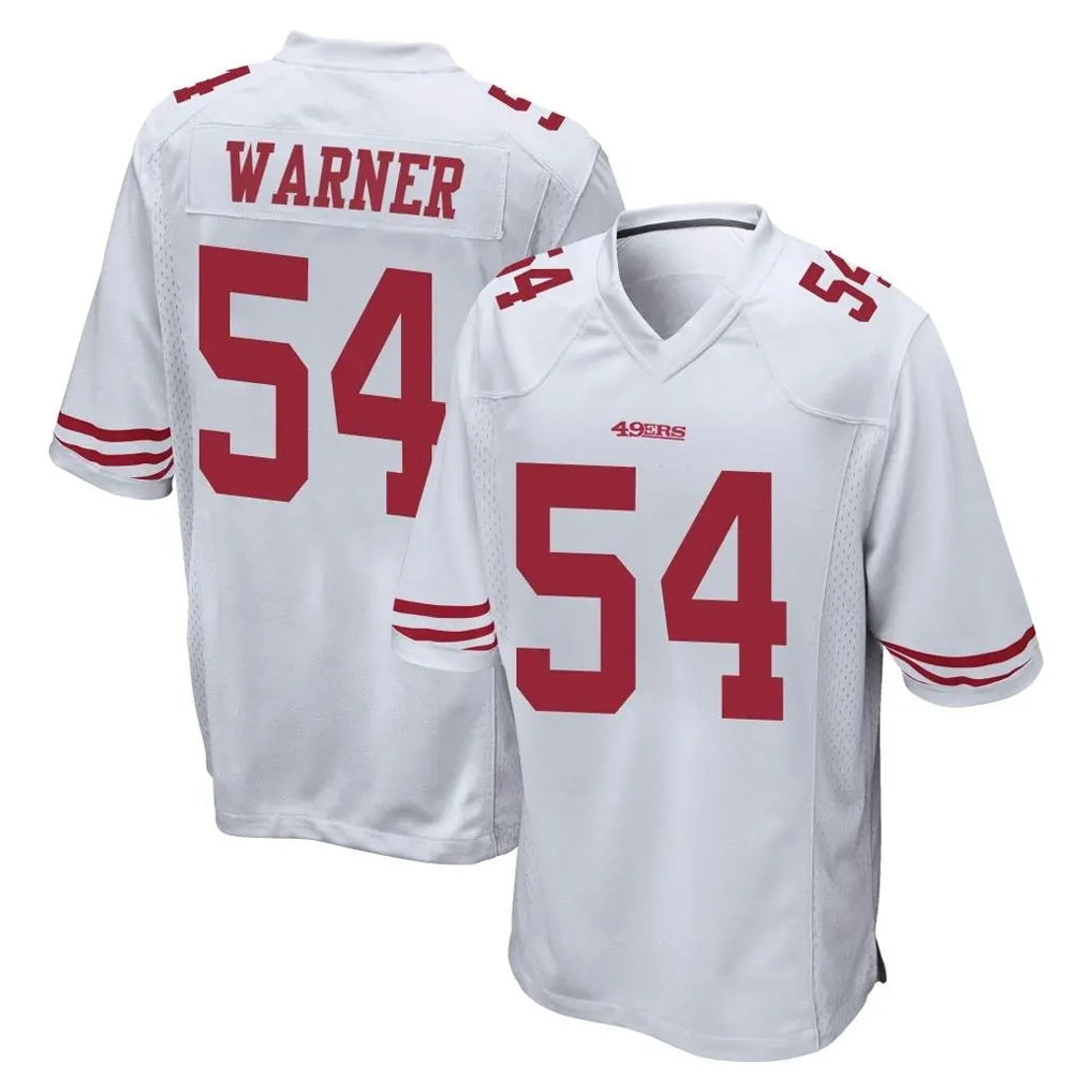 SF.49ers #54 Fred Warner Player White Home Game BALCE Stitched Jerseys