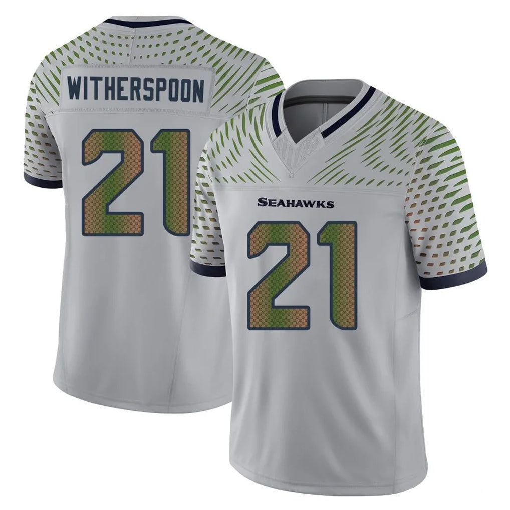 S.Seahawks #21 Devon Witherspoon Player Grey Limited 2025 Rivalries Collection Home Game BALCE Stitched Jerseys