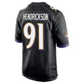 B.Ravens #91 Trey Hendrickson Player Black Alternate Home Game BALCE Stitched Jerseys