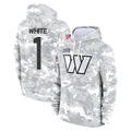 W.Commanders #1 Rachaad White Player Arctic Camo Limited Salute to Service Pullover Hoodies Game BALCE Stitched Jerseys
