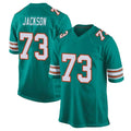 M.Dolphins #73 Austin Jackson Player Aqua Alternate Home Game BALCE Stitched Jerseys