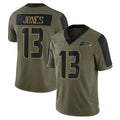 S.Seahawks #13 Ernest Jones IV Player Olive Salute To Service Limited Game BALCE Stitched Jerseys