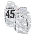 LA.Chargers #45 Tuli Tuipulotu Player Arctic Camo Salute to Service Hoodies Limited Game BALCE Stitched Jerseys