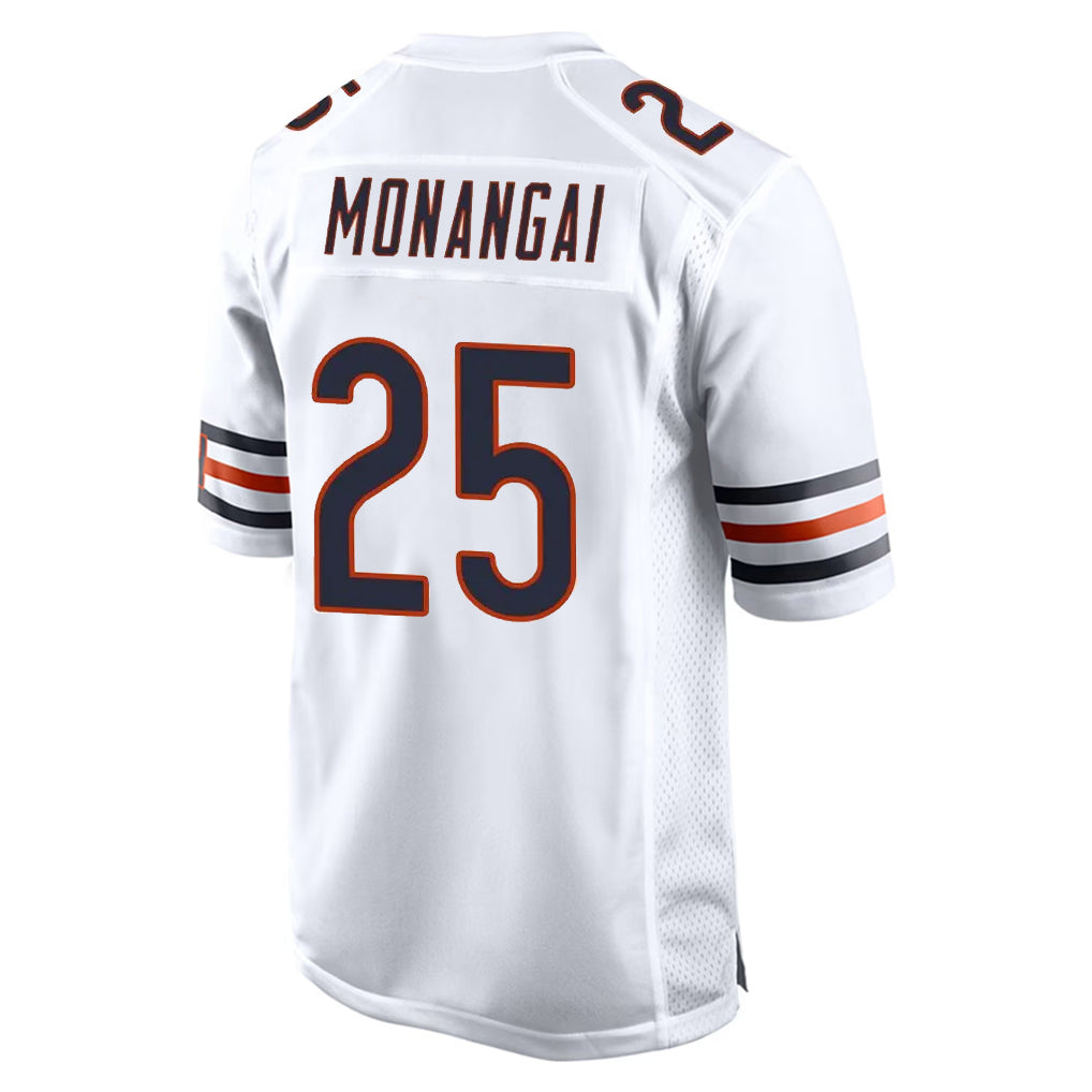 C.Bears #25 Kyle Monangai Player White Home Game BALCE Stitched Jerseys