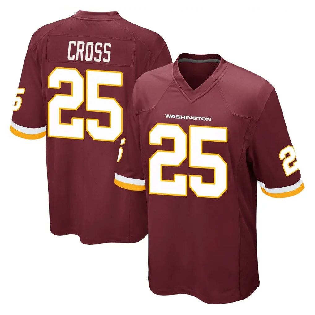 W.Commanders #25 Nick Cross Player Burgundy Team Color Home Game BALCE Stitched Jerseys