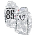 W.Commanders #85 Chig Okonkwo Player Arctic Camo Limited Salute to Service Pullover Hoodies Game BALCE Stitched Jerseys