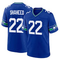 S.Seahawks #22 Rashid Shaheed Player Royal Throwback Home Game BALCE Stitched Jerseys