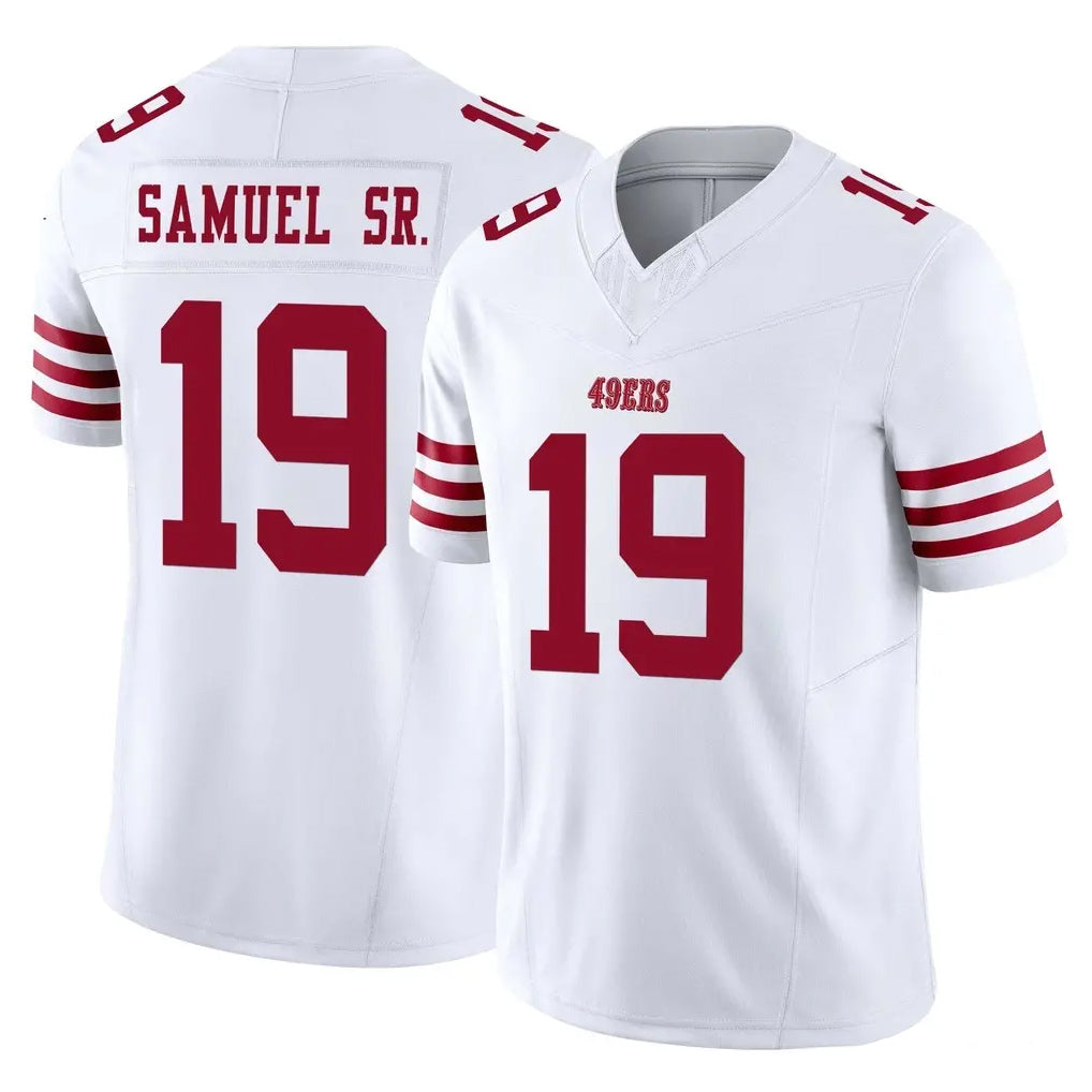 SF.49ers #19 Deebo Samuel Sr. Player White Limited Vapor F.U.S.E. Home Game BALCE Stitched Jerseys