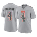 C.Browns #4 Deshaun Watson Player Gray Atmosphere Fashion Game BALCE Stitched Jerseys
