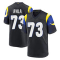 LA.Rams #73 Steve Avila Player Black Midnight Rivalries Collection Home Game BALCE Stitched Jerseys