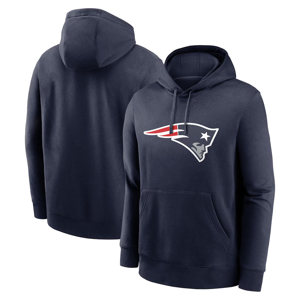 NE.Patriots ## Patriots Blank Player Navy LOGO Pullover Hoodies Home Game BALCE Stitched Jerseys