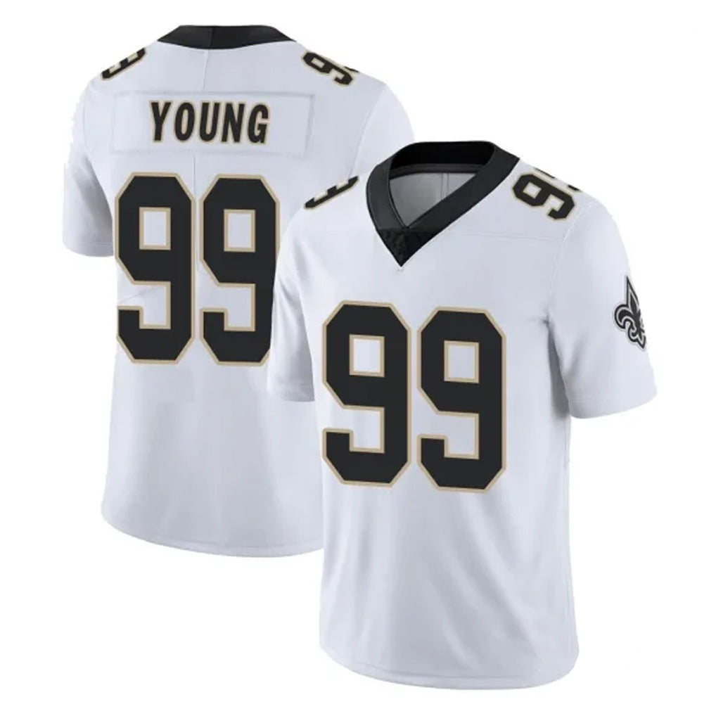 NO.Saints #99 Chase Young Player White Limited Vapor Untouchable Home Game BALCE Stitched Jerseys