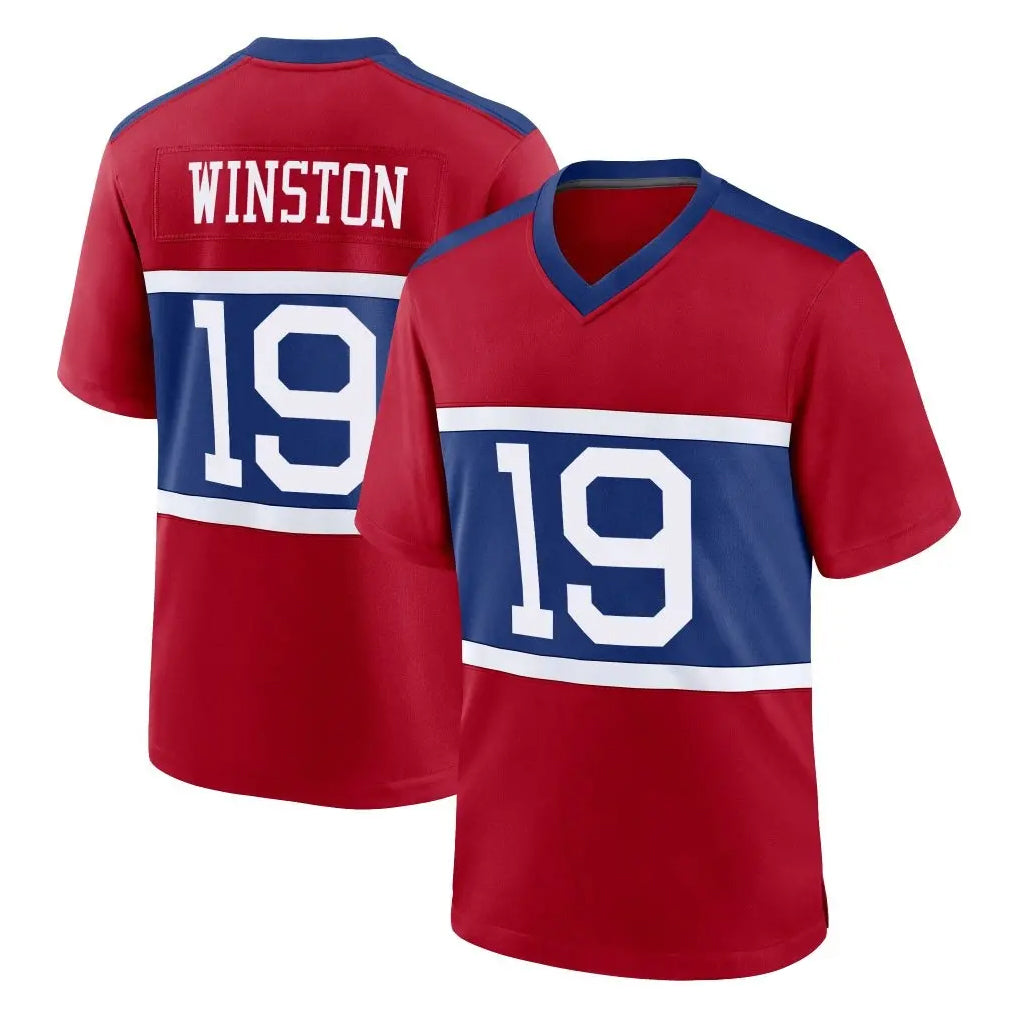 NY.Giants #19 Jameis Winston Player Red Century Home Game BALCE Stitched Jerseys
