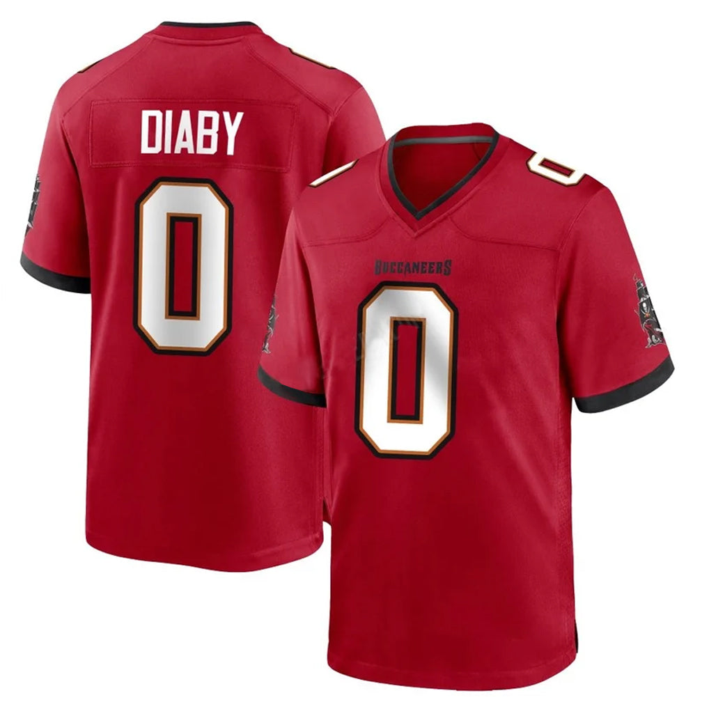 TB.Buccaneers #0 Yaya Diaby Player Red Home Game BALCE Stitched Jerseys