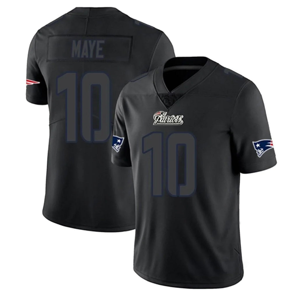 NE.Patriots #10 Drake Maye Player Black Impact LImited Home Game BALCE Stitched Jerseys
