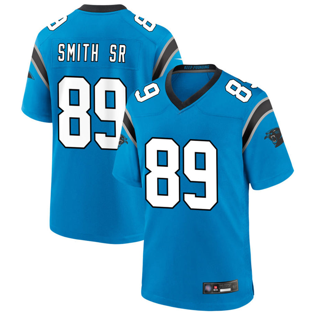 C.Panthers #89 Steve Smith Sr Player Blue Home Game BALCE Stitched Jerseys