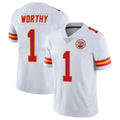 KC.Chiefs #1 Xavier Worthy Player White Limited Vapor Untouchable Home Game BALCE Stitched Jerseys