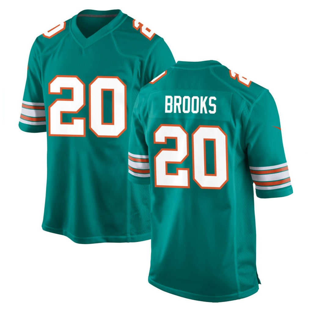 M.Dolphins #20 Jordyn Brooks Player Aqua Alternate Home Game BALCE Stitched Jerseys