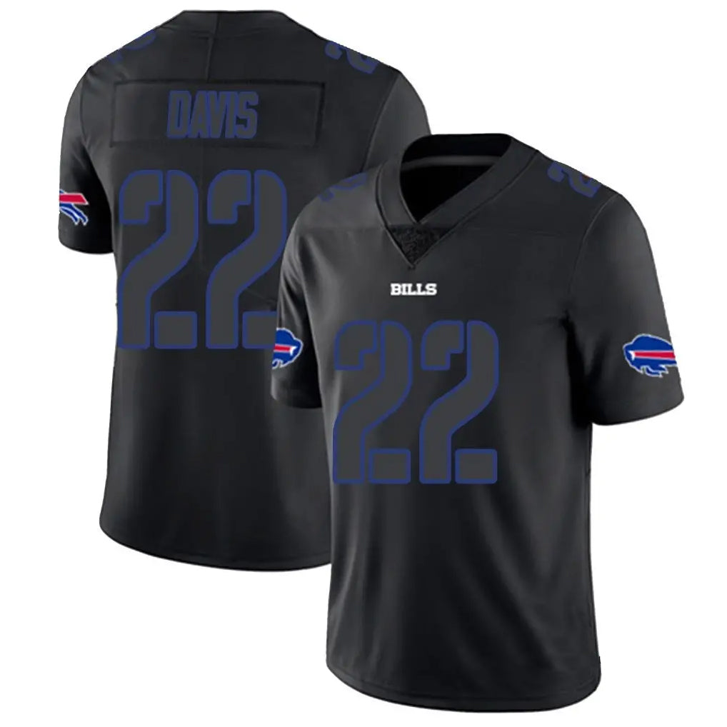 B.Bills #22 Ray Davis Player Limited Black Impact BALCE Stitched Jerseys