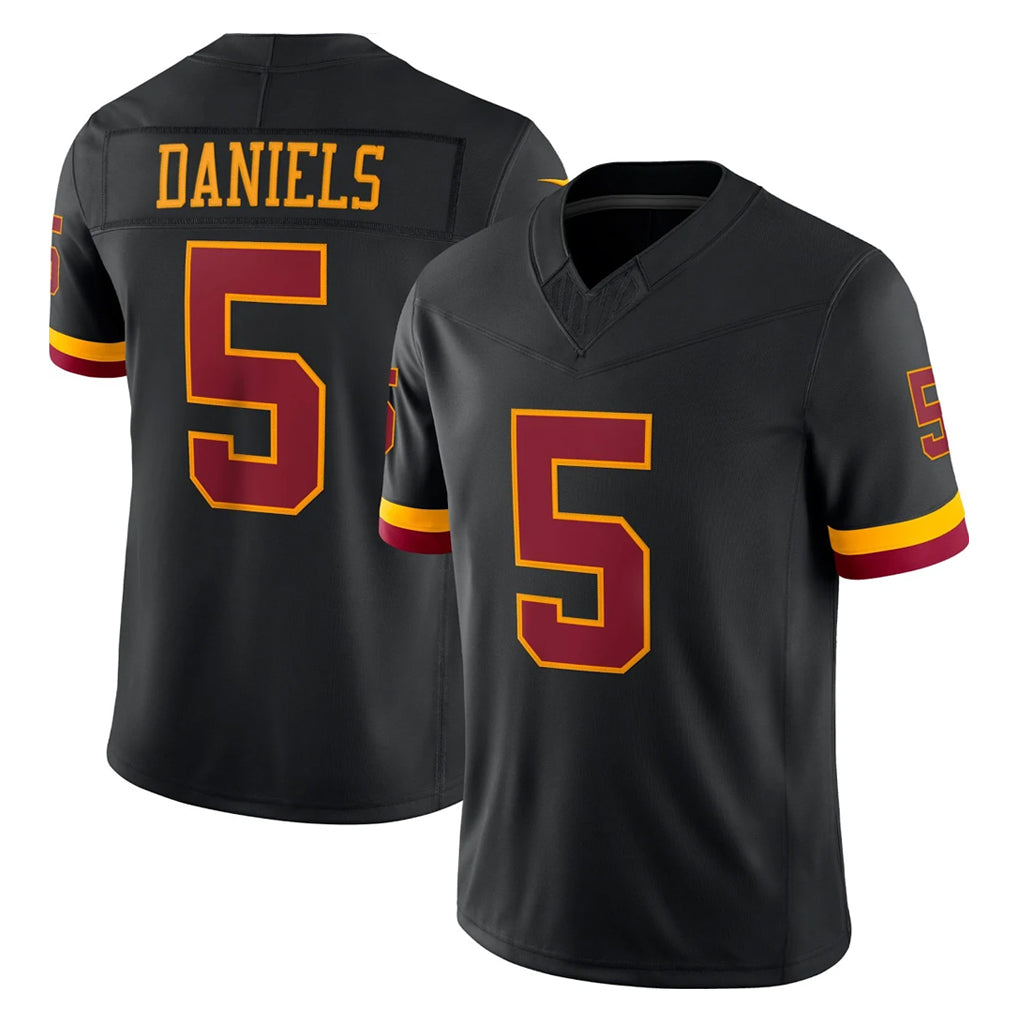 W.Commanders #5 Jayden Daniels Player Black Limited Vapor Home Game BALCE Stitched Jerseys
