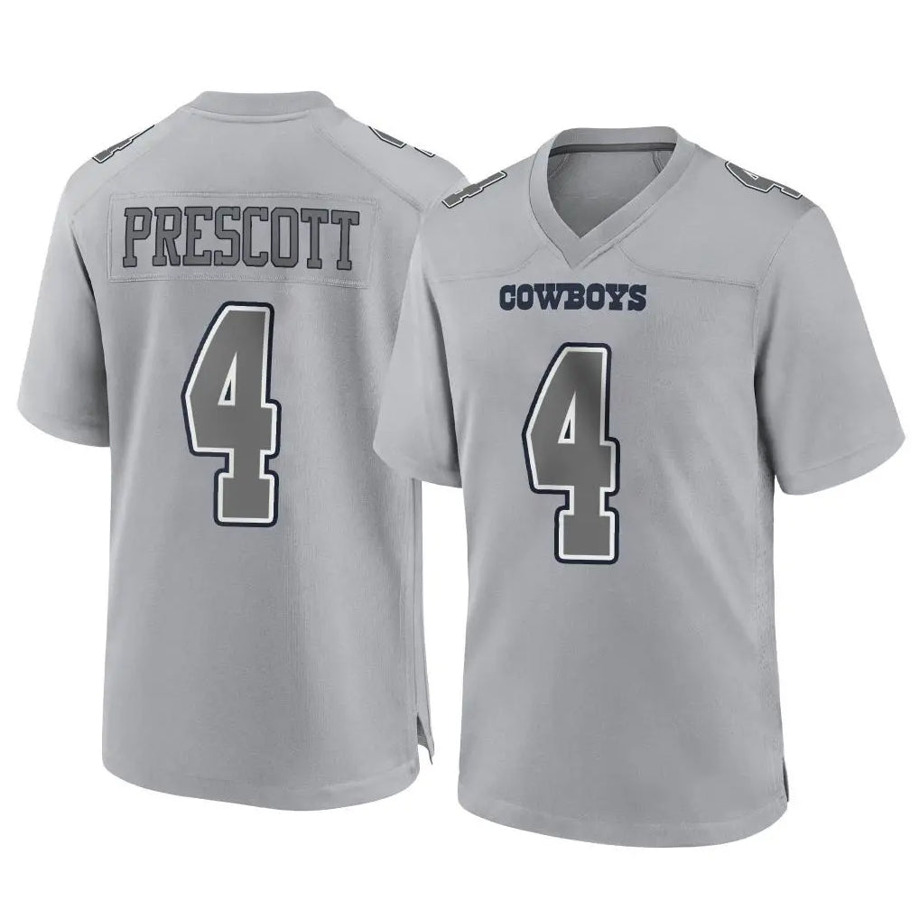 D.Cowboys #4 Dak Prescott Player Gray Atmosphere Fashion Home Game BALCE Stitched Jerseys