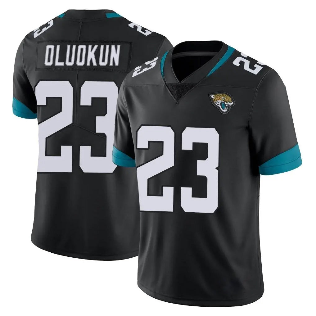 J.Jaguars #23 Foyesade Oluokun Player Black Vapor Untouchable Limited Home Game BALCE Stitched Jerseys