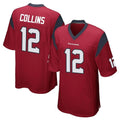 H.Texans #12 Nico Collins Player Red Home Game BALCE Stitched Jerseys