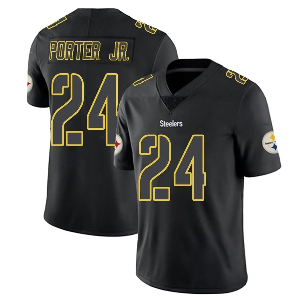 P.Steelers #24 Joey Porter Jr. Player Black Impact Limited Home Game BALCE Stitched Jerseys