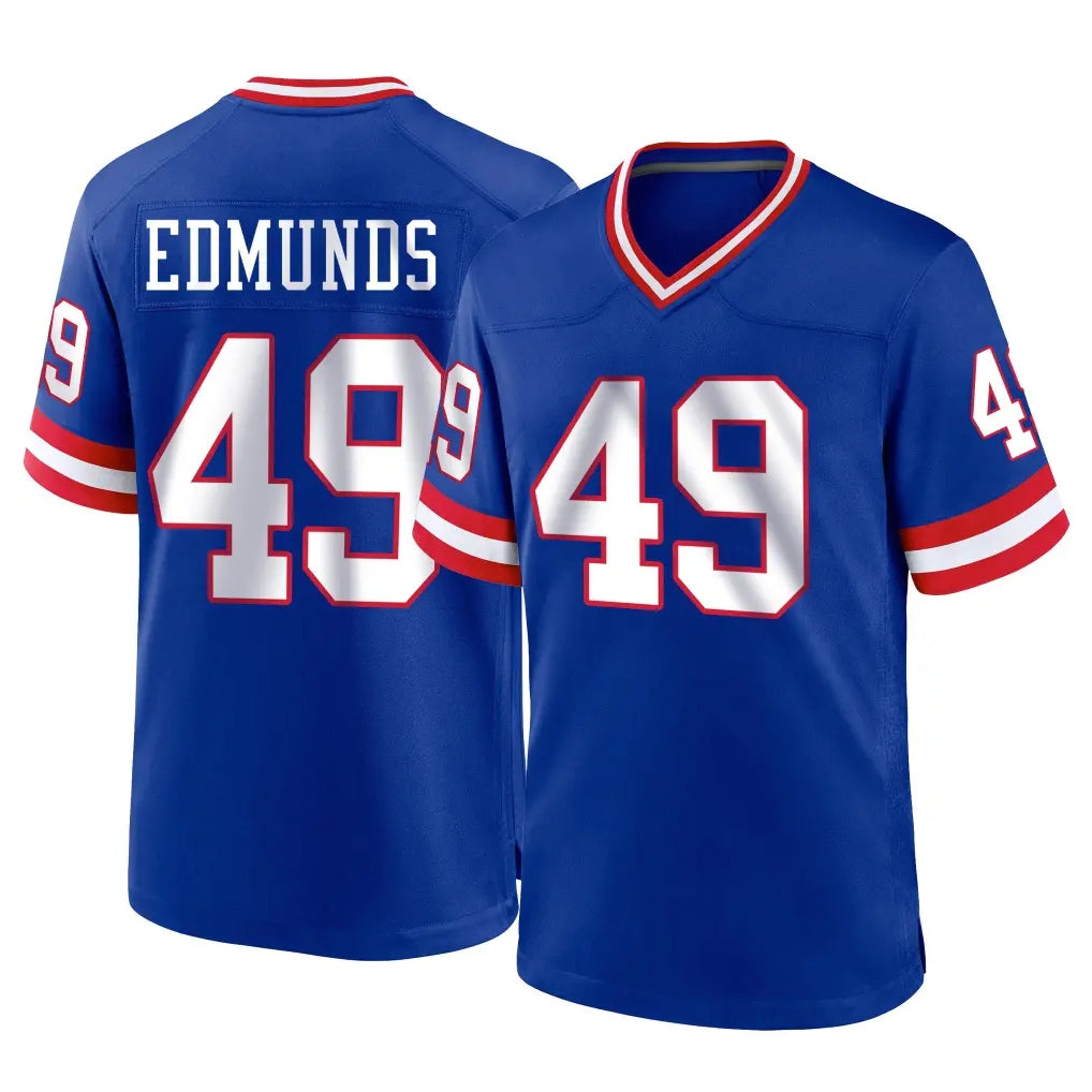 NY.Giants #49 Tremaine Edmunds Player Royal Classic Home Game BALCE Stitched Jerseys