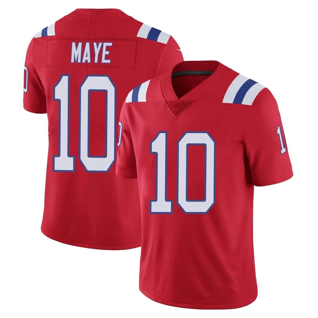NE.Patriots #10 Drake Maye Player Red Vapor Untouchable Home Game BALCE Stitched Jerseys