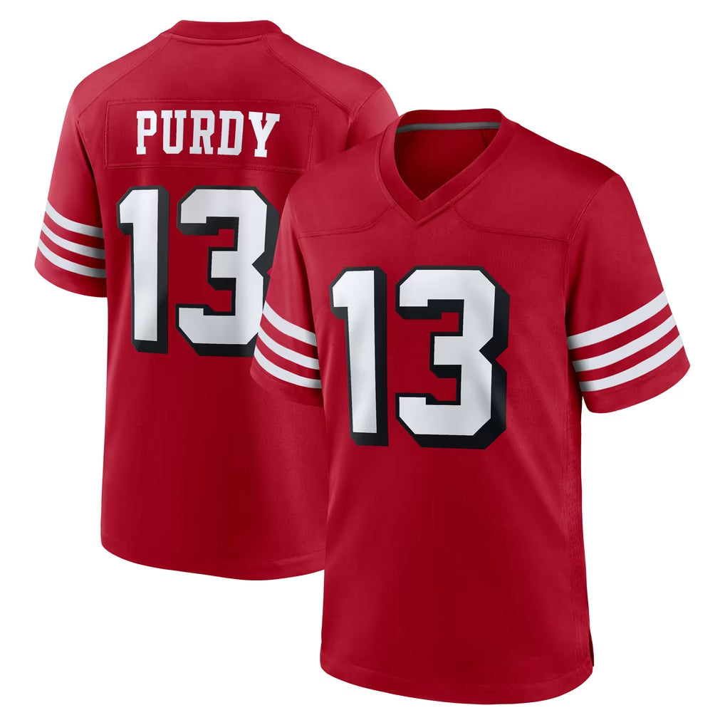 SF.49ers #13 Brock Purdy Player Red Limited Alternate Home Game BALCE Stitched Jerseys