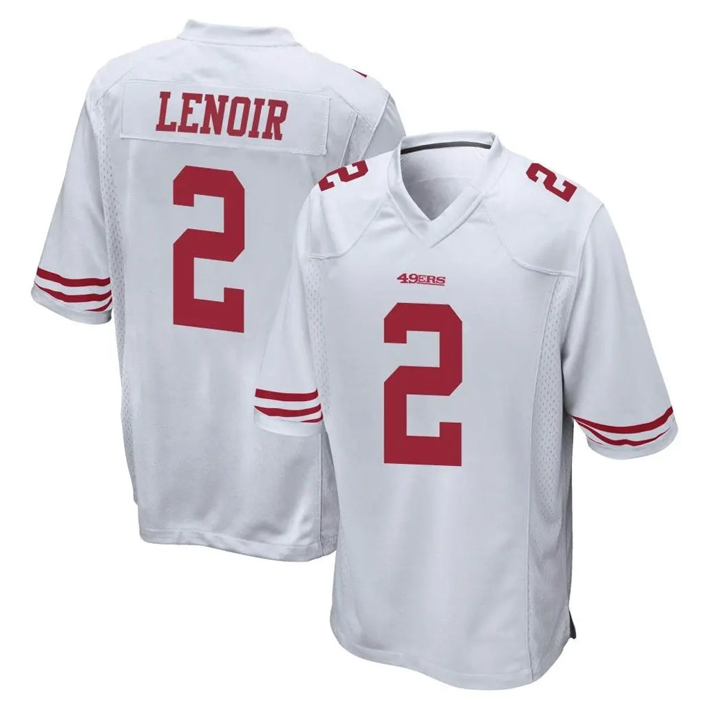SF.49ers #2 Deommodore Lenoir Player White Home Game BALCE Stitched Jerseys