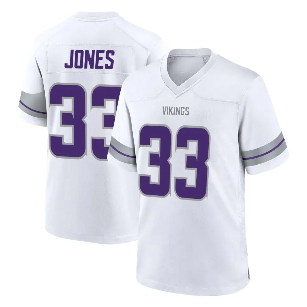 M.Vikings #33 Aaron Jones Sr. Player White Alternate Home Game BALCE Stitched Jerseys